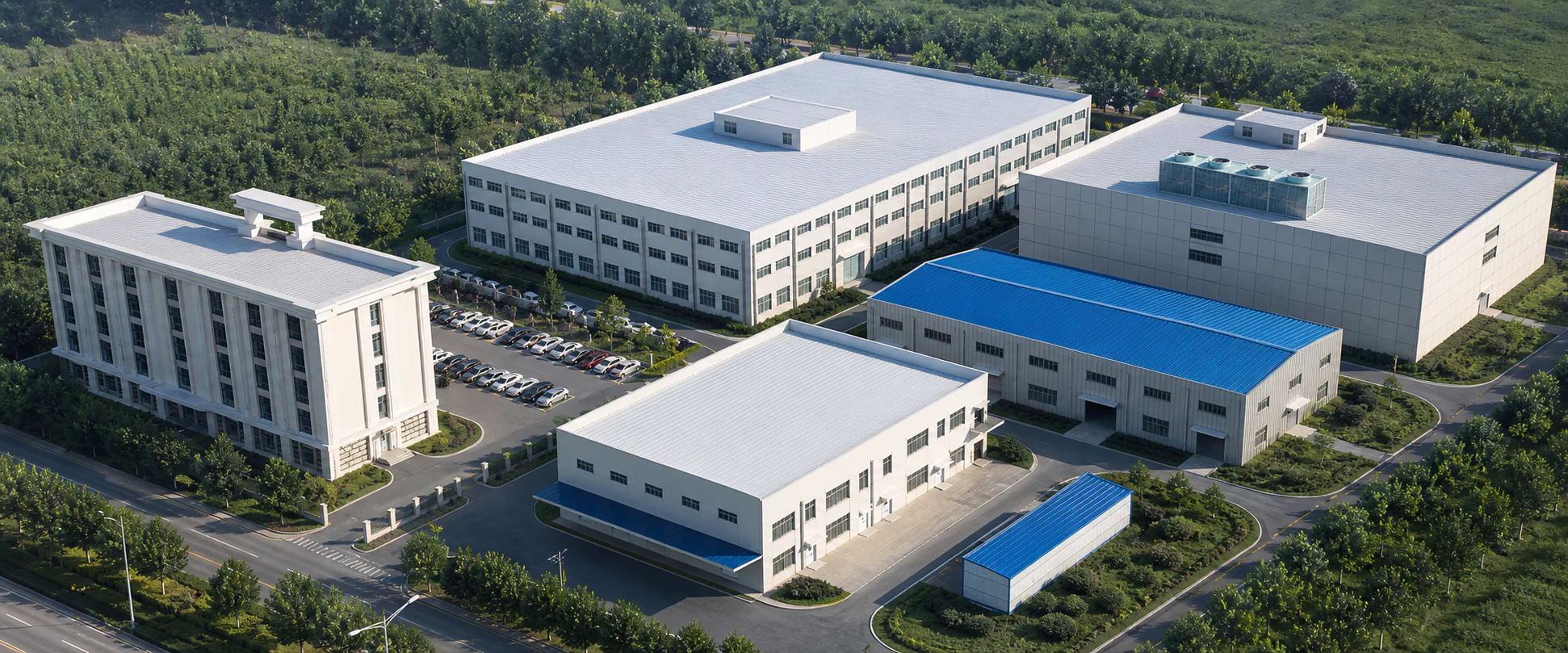 Aerial view of the Wings Plastic factory campus