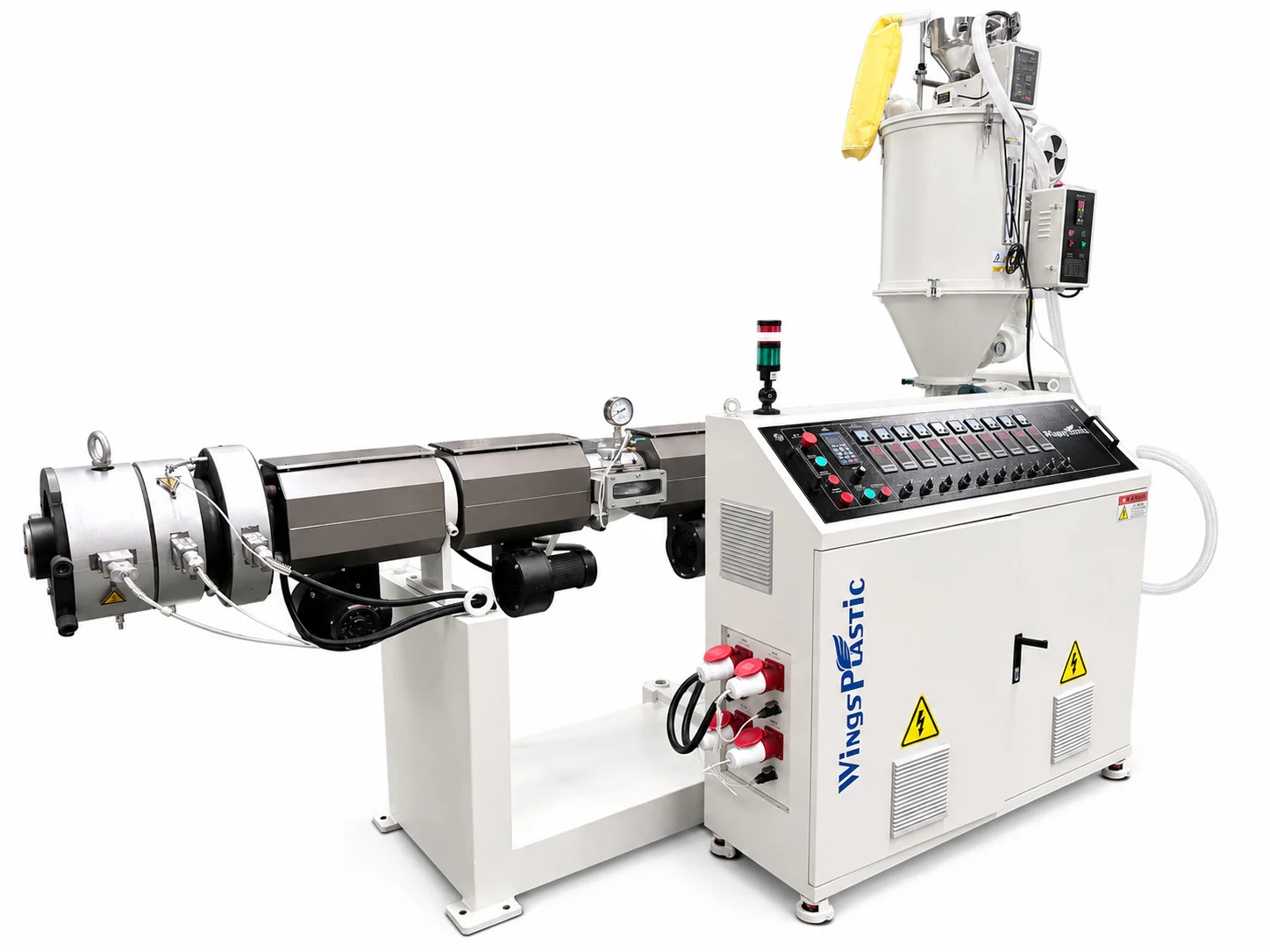 Vented single screw extruder for PMMA PC ABS pipe