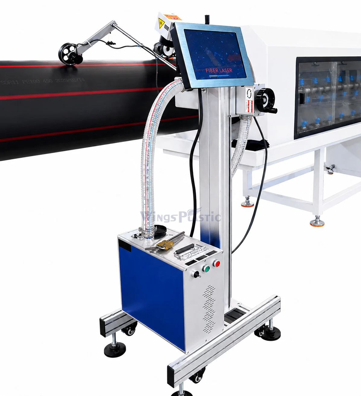 HDPE PE pipe online laser printer