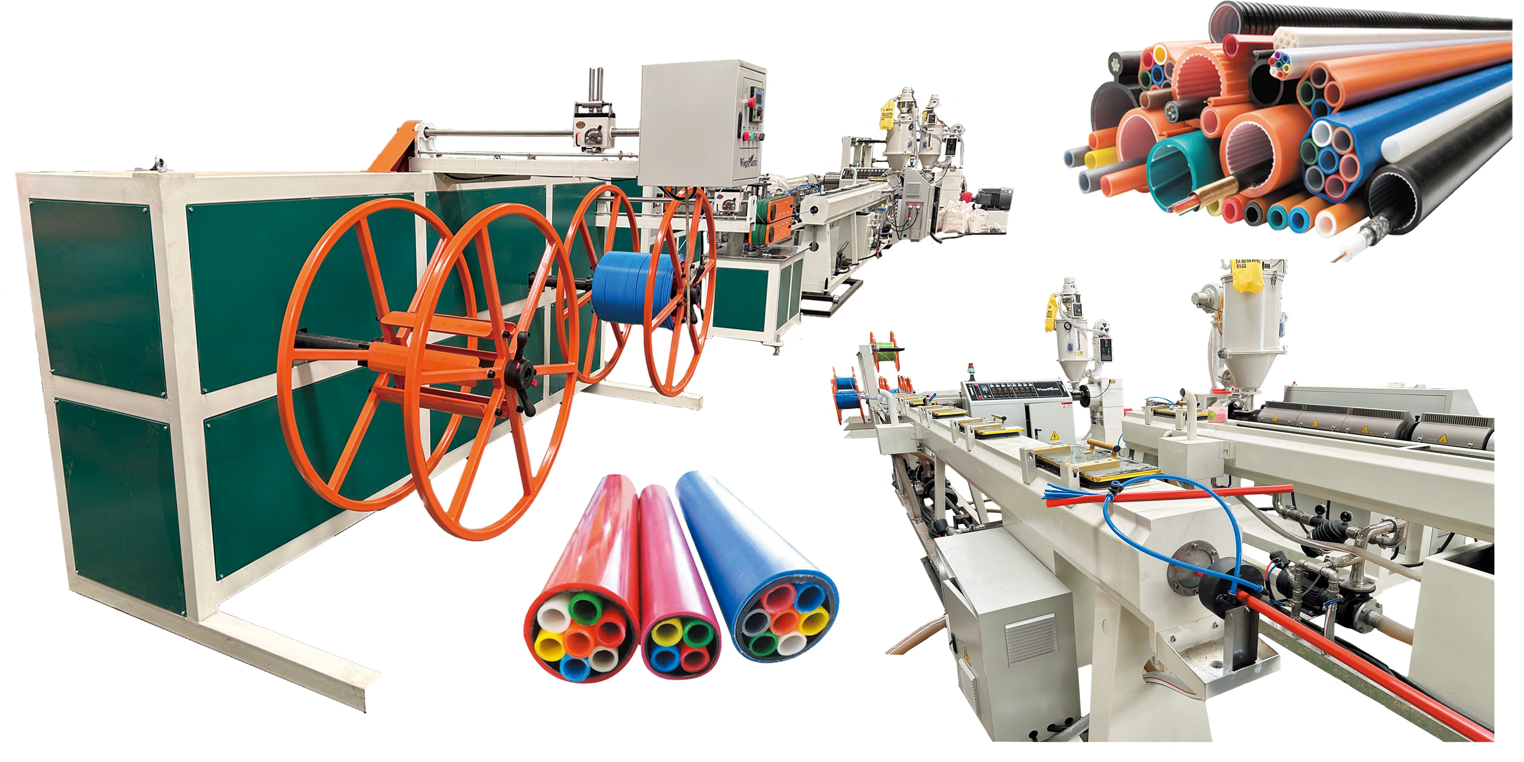 HDPE microduct and bundle pipe extrusion line