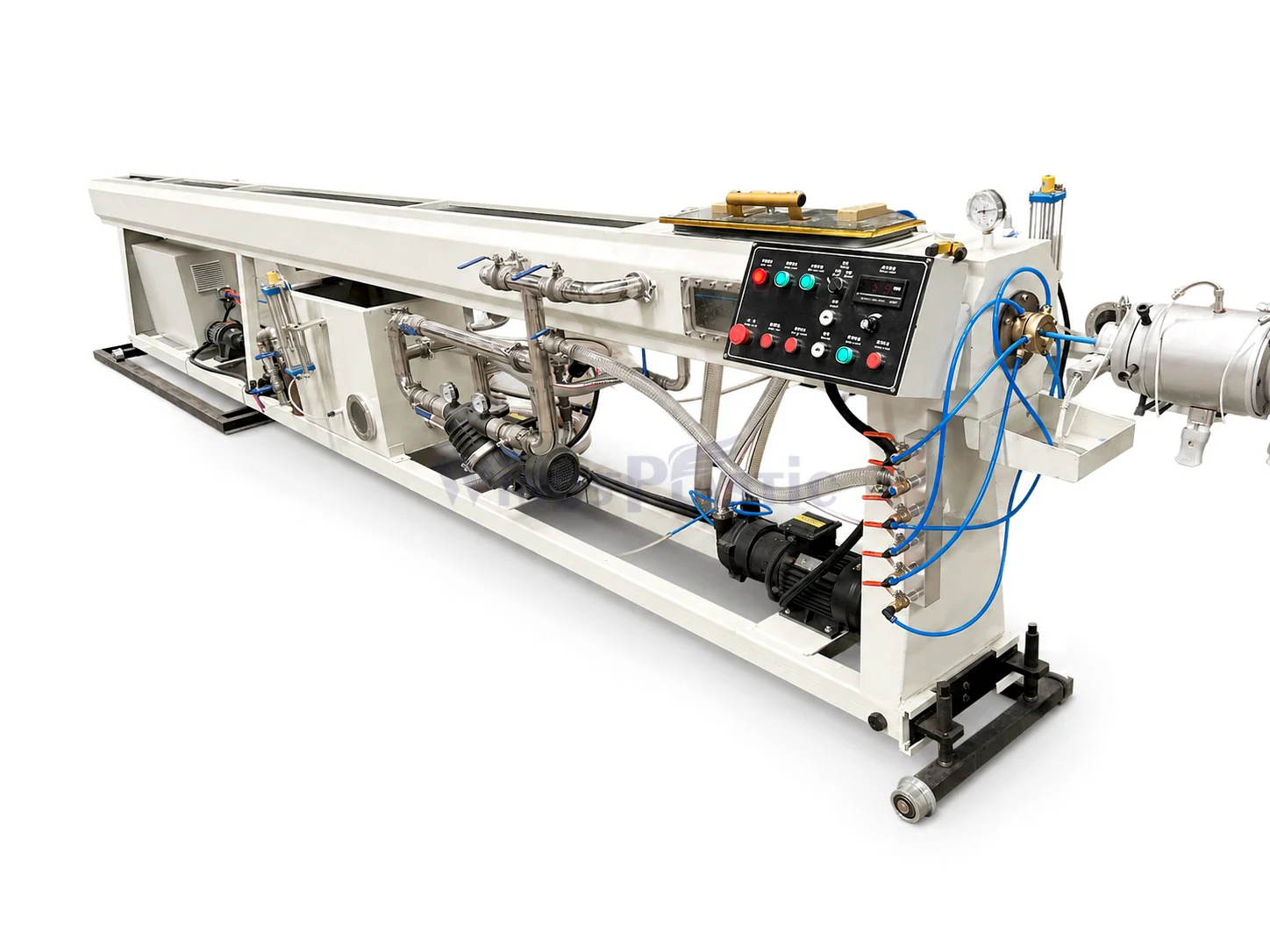 HDPE microduct inner tube vacuum calibration tank