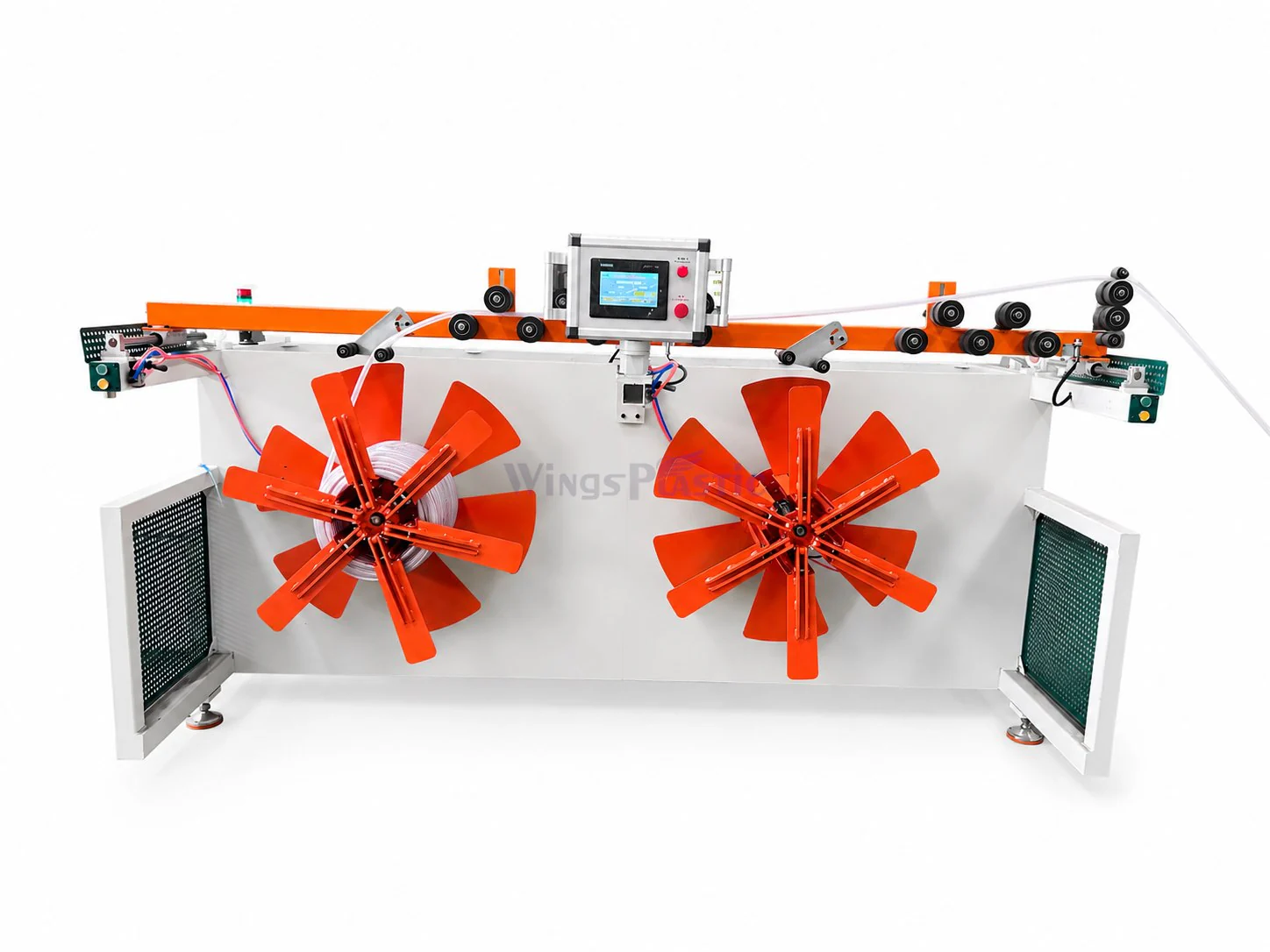 PVC fiber reinforced hose coiler and winder