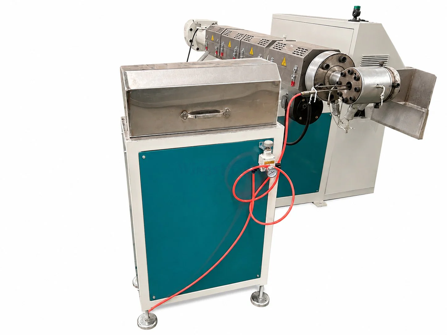 Iron wire preheating unit for PVC medical saliva ejector hose